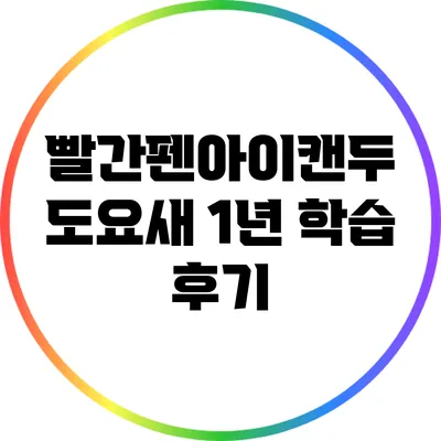 빨간펜아이캔두 도요새 1년 학습 후기