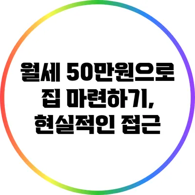 월세 50만원으로 집 마련하기, 현실적인 접근