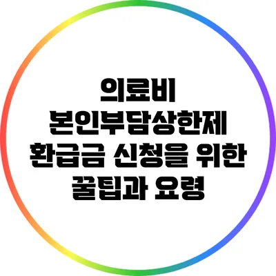 의료비 본인부담상한제 환급금 신청을 위한 꿀팁과 요령