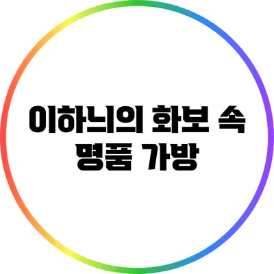 이하늬의 화보 속 명품 가방