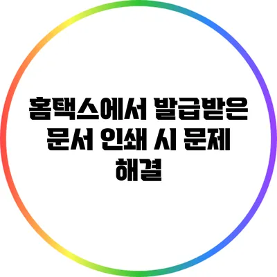 홈택스에서 발급받은 문서 인쇄 시 문제 해결