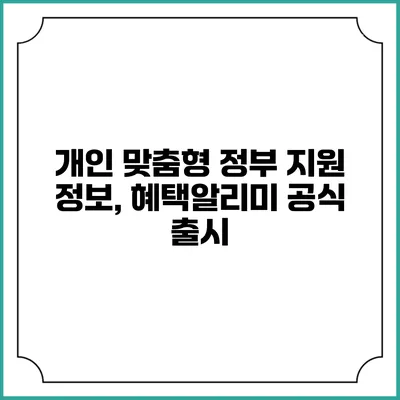 개인 맞춤형 정부 지원 정보, 혜택알리미 공식 출시