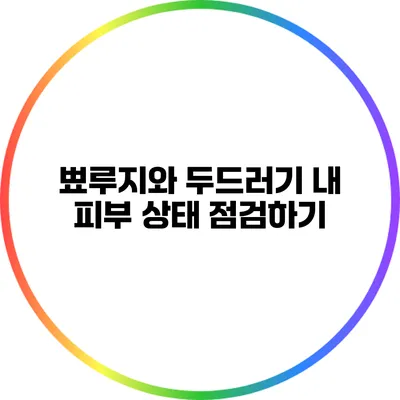 뾰루지와 두드러기: 내 피부 상태 점검하기