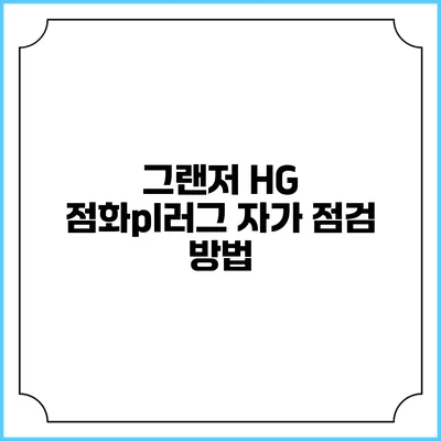 그랜저 HG 점화pl러그 자가 점검 방법