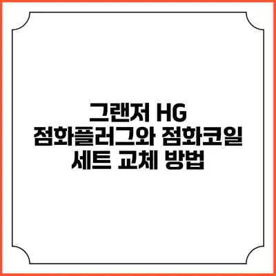 그랜저 HG 점화플러그와 점화코일 세트 교체 방법