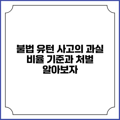 불법 유턴 사고의 과실 비율 기준과 처벌 알아보자